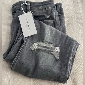 Women’s Super High Rise Ankle Straight Denim Jeans